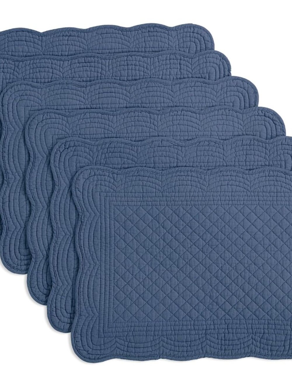 Quilted Placemats Set of 6 Washable-13x18 inches Rectangular Placemats for Kitch